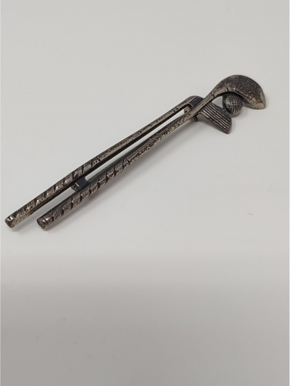 Danecraft Sterling Silver Golf Club Ball Tie Bar Pin Vintage